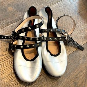 Silver Top Shop ballet flats